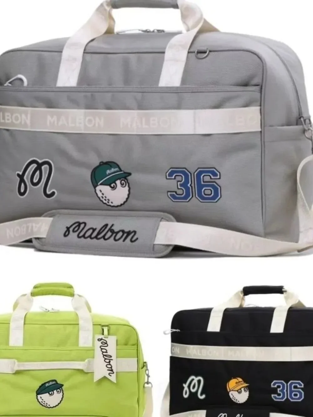 Malbon Golf Tote Bag Fashionable Shoulder Bag Large-Capacity Travel Carryall 1pc